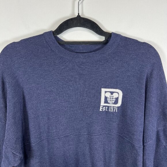 Disney Parks Spirit Jersey Adult Small Crewneck Sweater Walt Disney World Navy - Picture 3 of 9